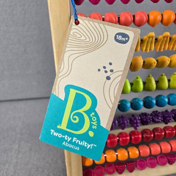 B. Toys Two-Ty Fruity! Wooden Abacus - Educational Math Toy for Children, NWT - Picture 2 of 4